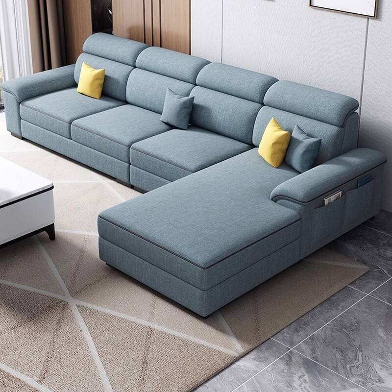 L-Shape Sofa Chaise with Right Hand Facing, Standard Foam Seat Fill and Concealed Support
