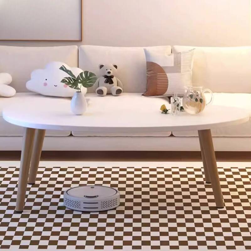 Postmodern Single Coffee Table with Engineered Wood Top on 4 Legs, Irregular Shape