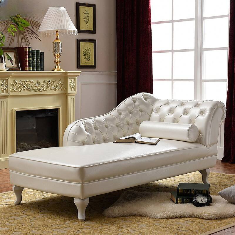 Casual Solid Colour Indoor Chaise with Right-hand Arm/Left Arm