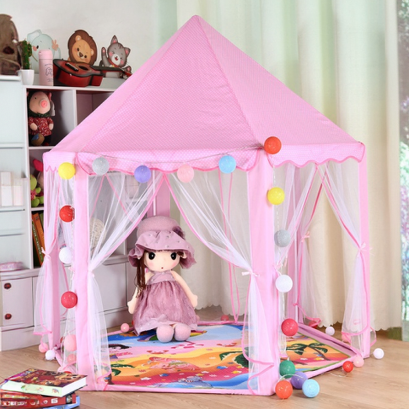 Medium（3'-5'） Cloth Fold Away Play Tents for Indoor & Outdoor Use with Tent Pole and Floor