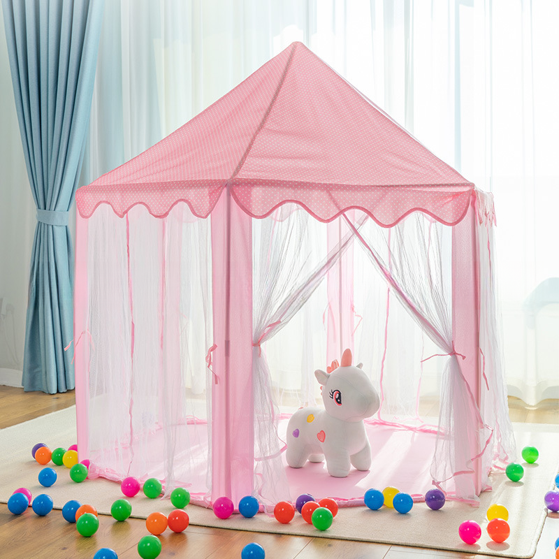 Medium（3'-5'） Mesh Play Tents with Tent Pole & Floor, Indoor