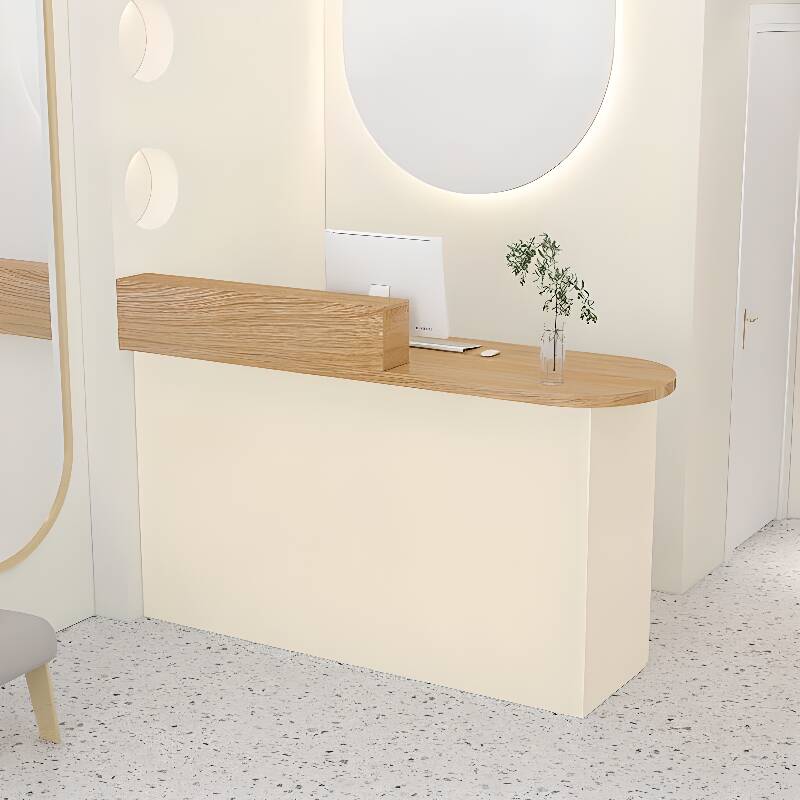 Rectangular Desk with 1 Cabinet, Locking Drawer, Hutch, Cable Management, Natural Top, Filing Cabinet, and Manufactured Wood Top