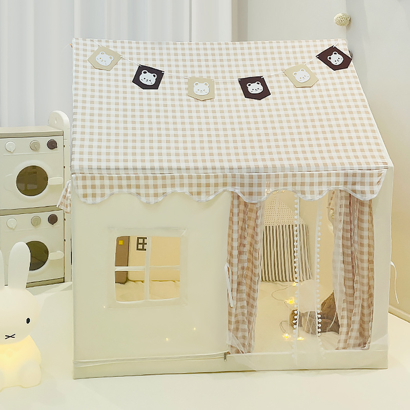 Fabric Indoor Play Tents with Door(s), Illumination Lights, Windows, Tent Pole and Floor