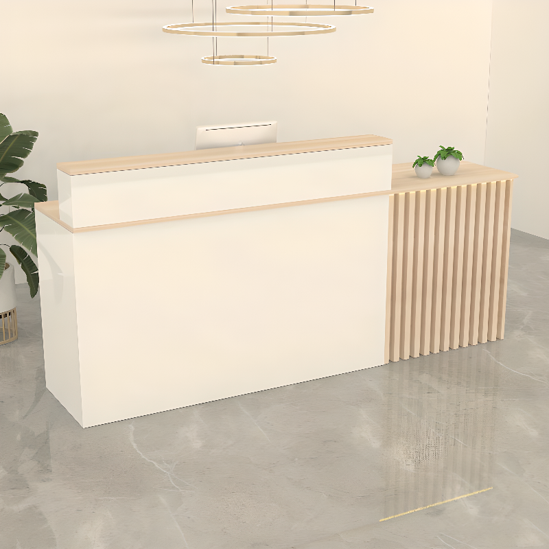 Rectangular Desk with 1 Cabinet, Locking Drawer, Hutch, Keyboard Tray, Cable Management, and Filing Cabinet, Manufactured Wood Top