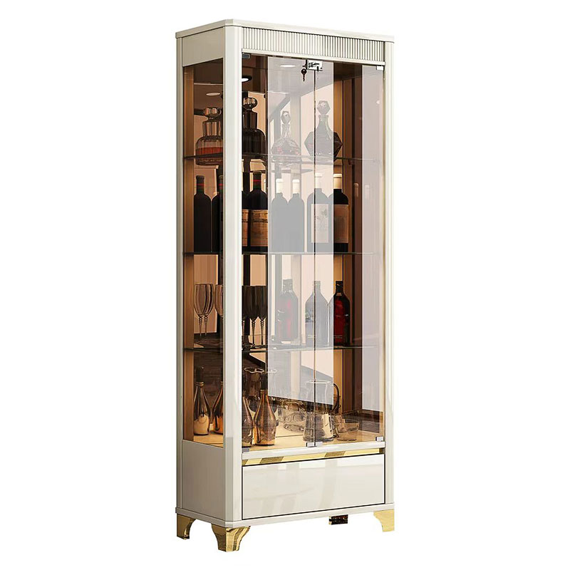 Floor Accent Cabinet with Locked Cabinet