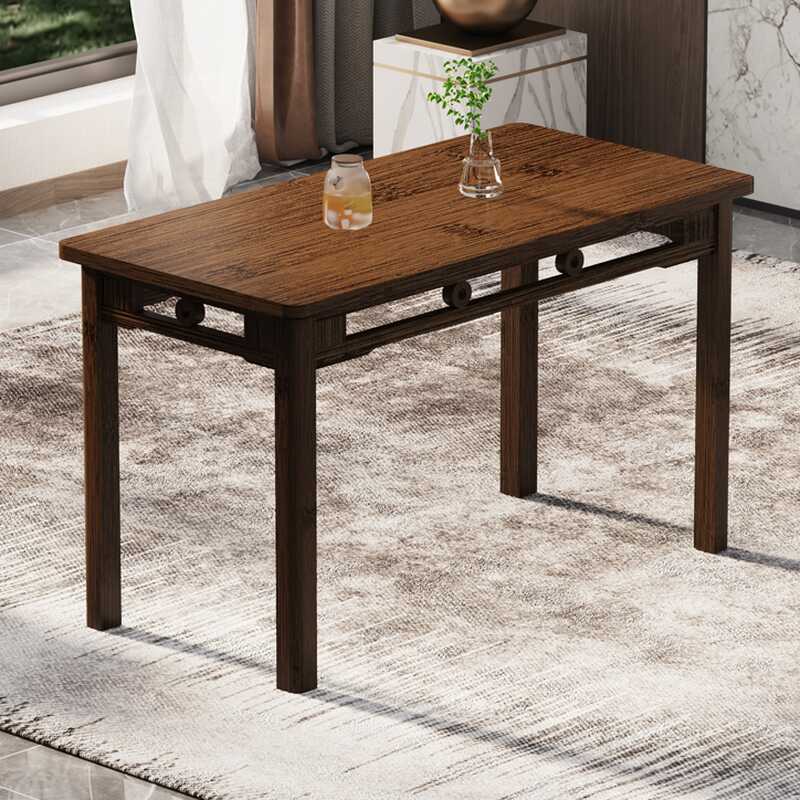 Contemporary Taupe/Natural Rectangular Table with Natural Wood Top and Fixed Mechanism
