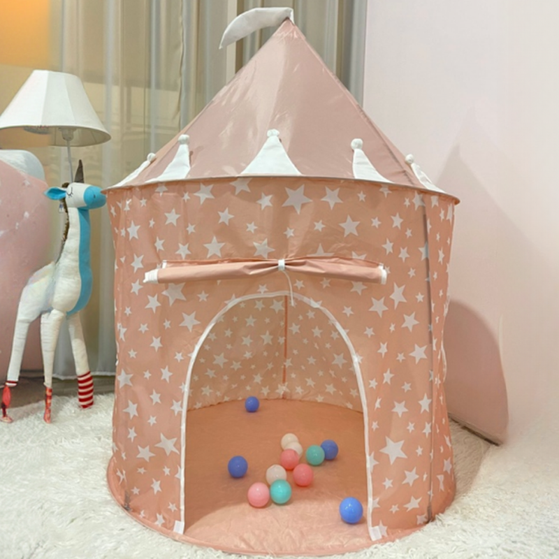 Indoor & Outdoor Use Cloth Space-saving Play Tents with Tent Pole & Floor, Medium（3'-5'）