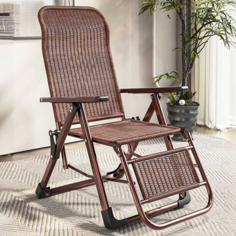 Contemporary Metal Recliner Armchair, Solid Colour, Non Rocking with Removable Back