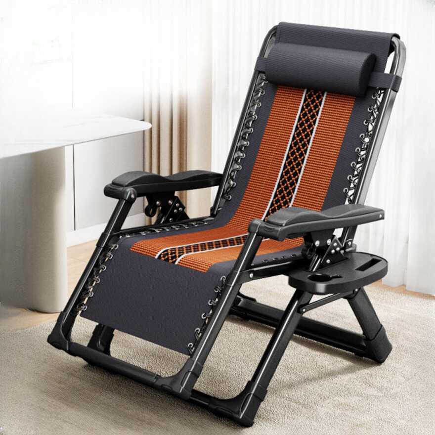 Solid Colour Recline Chairs with Independent Foot Movement, Locking Back Angle, Cup Holder, Alloy, Standard (No Motion)