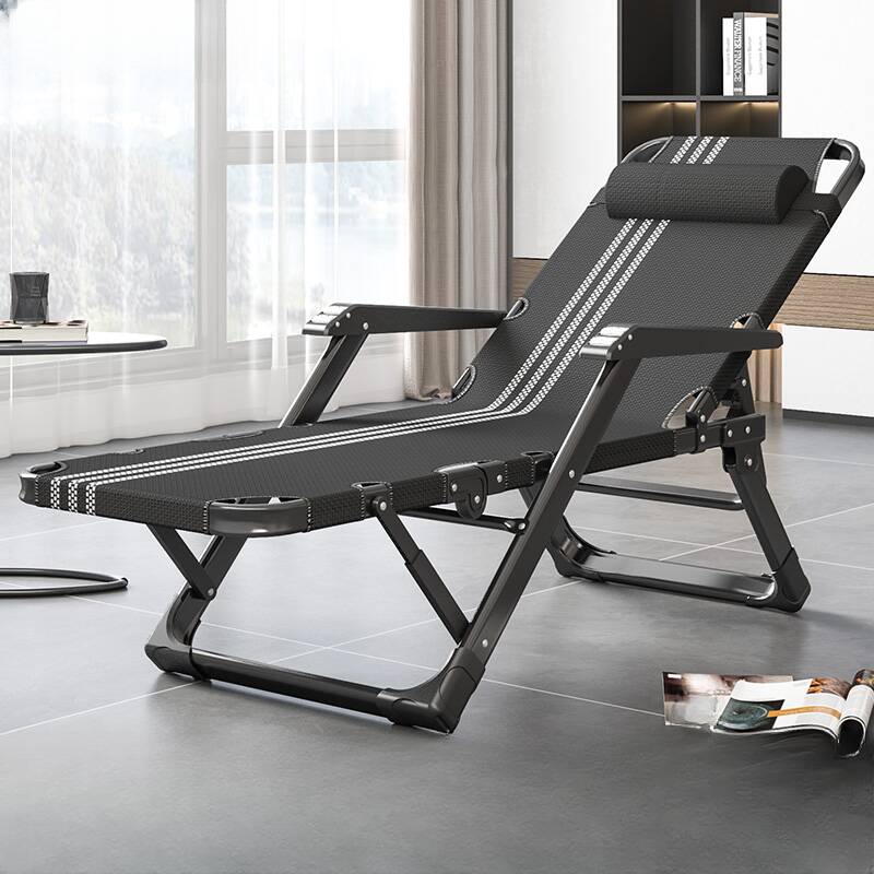 Padded Fold-up Recliner Armchair with Headrest, Fully Reclining Comfort