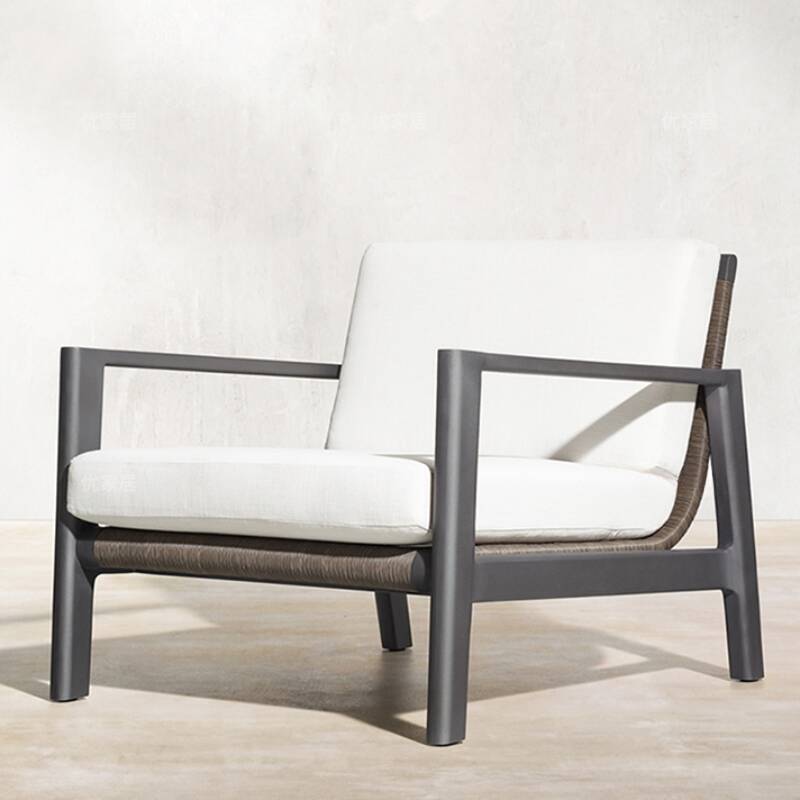 Trendy Sofa/Loveseat for 1/2/3 Seats, 1 Piece, Stain Resistant, Alloy Frame in Black with Cushion