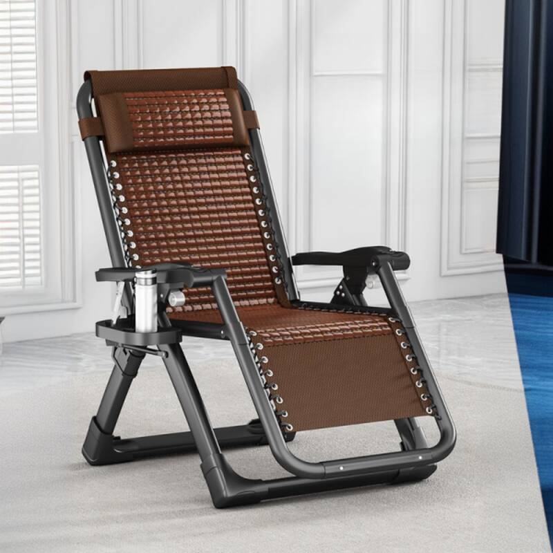 Padded Recliner Armchair with Headrest and Cup Holder