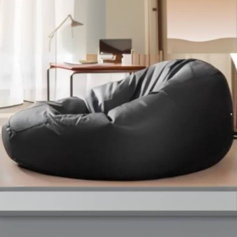 Adult Armless Bean Chair in Black/Dark Blue, Environmentally Friendly and Moveable