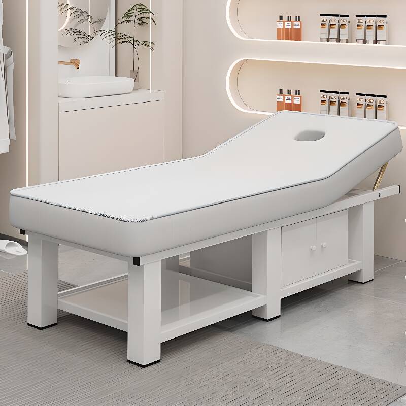 Metal Trestle Base Multi-level Adjustable Rectangular Facial Bed