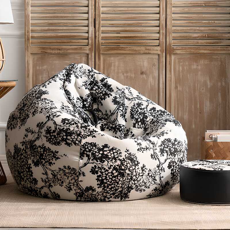 Floral Plush Bean Seat in Multiple Colours
