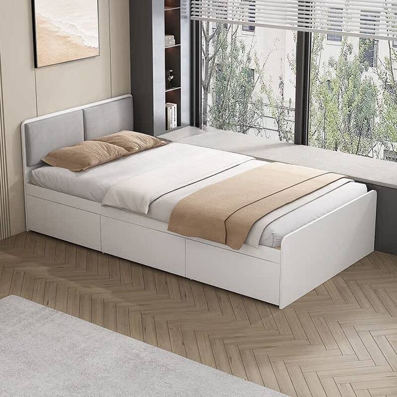 White Modish Storage Bed