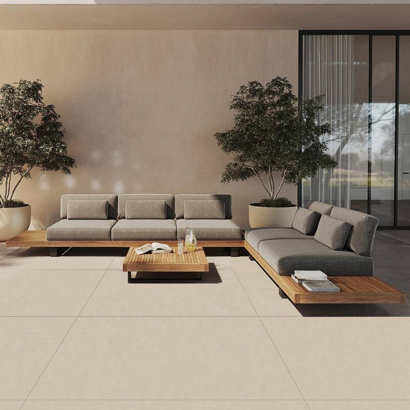 Art Deco Unfinished Colour Sofa, Wood, Water Resistant, Cushion, 1 Piece, for 3/2 People/Seats 1