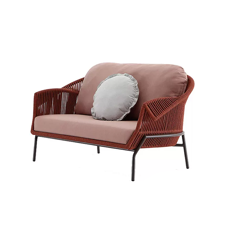 Modular Design Seats 1/for 2 Sofa with Cushion, 1 Piece, Water Resistant, Metal, Black