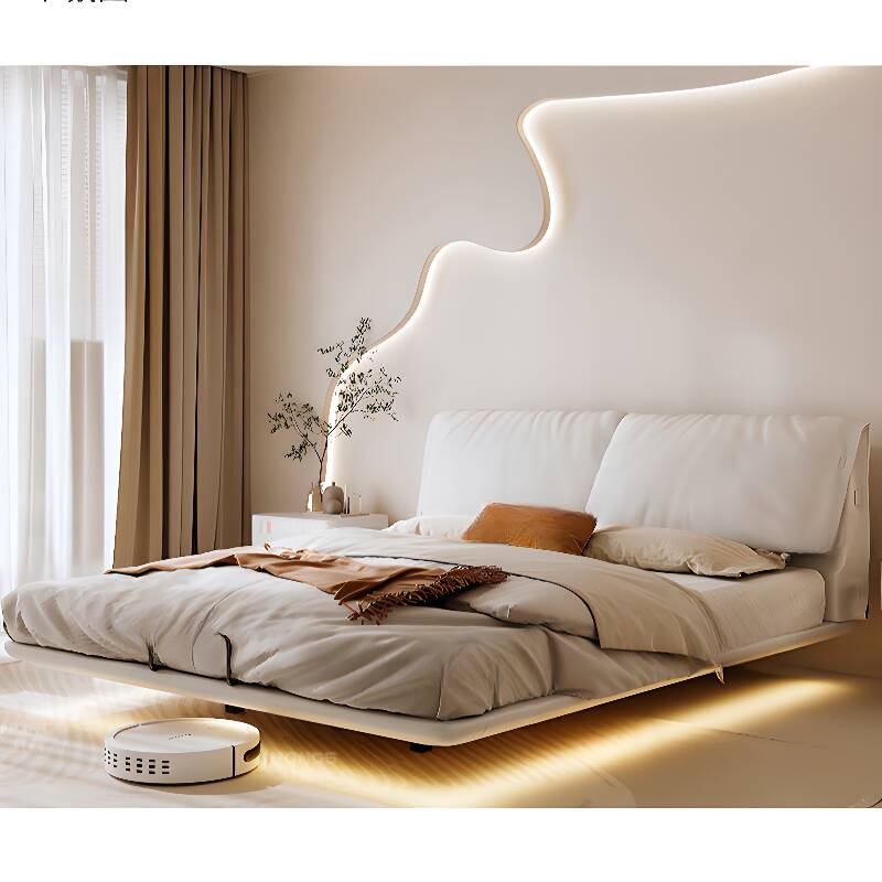 Gray Modish Floating Bed