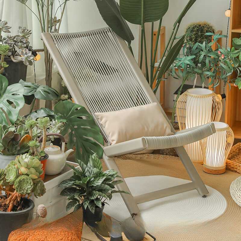 Alloy Sofa for 1, 1 Piece, UV Resistant with Pillow & Cushion