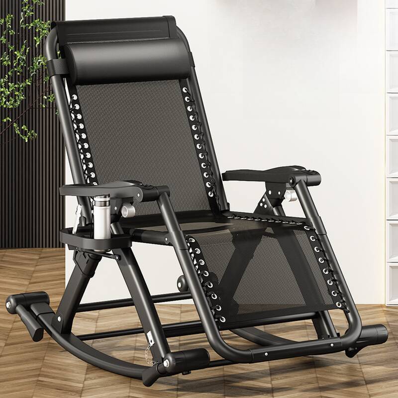 Non Rocking Locking Back Angle Recline Chairs with Detachable Cushion, Pillow, Cup Holder & Independent Foot Movement, Grey/Cerulean/Olive Green