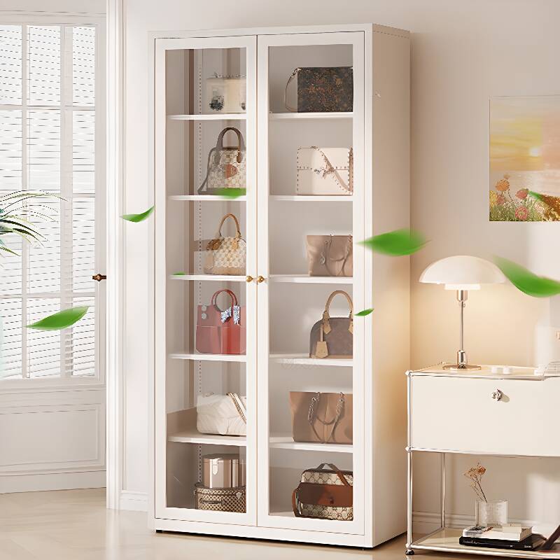 Modern Simple Style Display Stand With Glass Doors, Stockroom and Variable Shelf
