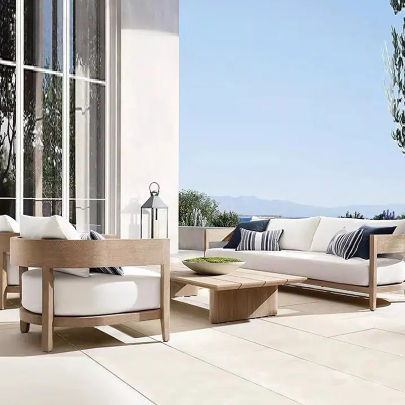 Simplistic Wood Sofa/Loveseat/Daybed, Chalk Upholstery, Seats 2, Stain Resistant, with Pillow and Cushion