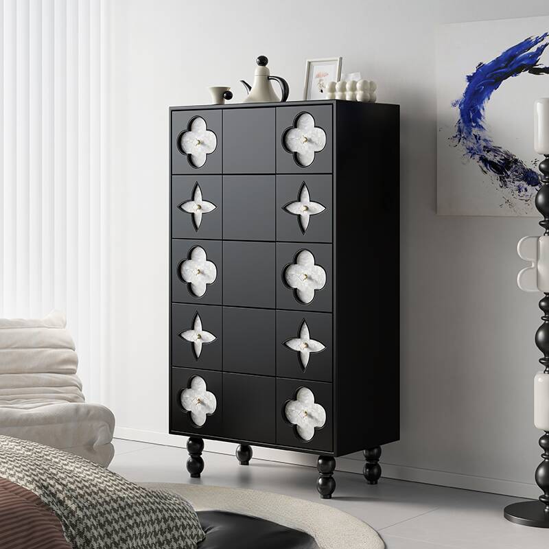 Ink Modish Hardwood Console Dresser/Lingerie Chest with 6 Drawers/5 Drawers, Horizontal/Vertical Orientation