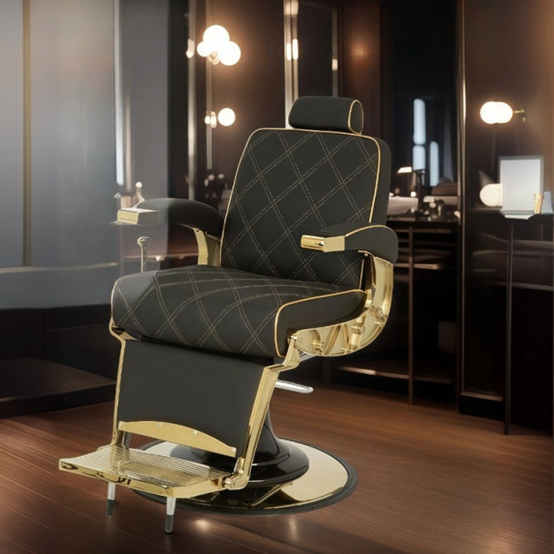 Scratch Resistant Barber Chair with Armrest and Airy Back