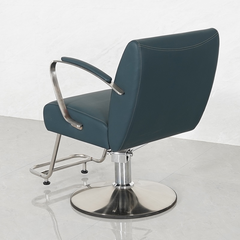Azure Metal/Stainless Steel Styling Chair, L-Shape & Solid Colour & Adjustable, Arm & Footrest