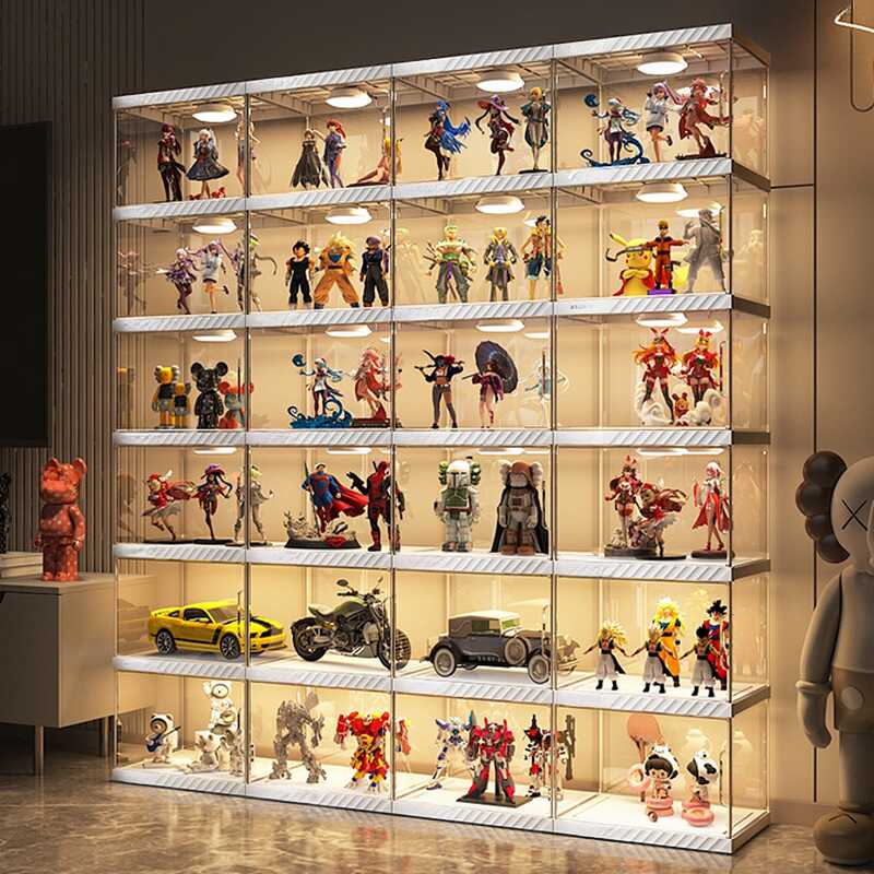 Flooring Design Self-supporting Accent Cabinet with 6 Shelves and Storage Container