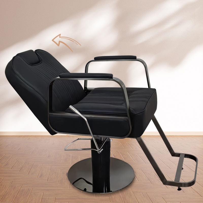 Reclining Watertight Barber Chair with Adjustable Handle