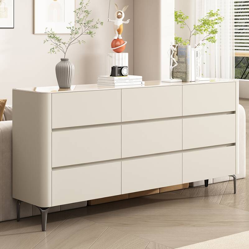 White Trendy Manufactured Wood Multi-Drawer Console Dresser/Semainier/Bachelor Chest in Various Orientations