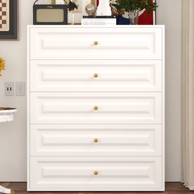 Chalk Simplistic Steel Lingerie Chest/Double Dresser with 3/4/5 Drawers, Vertical/Horizontal Orientation