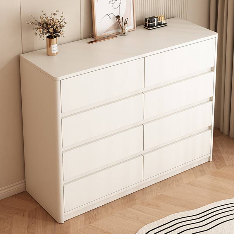 White Trendy Timber Console Dresser/Semainier with 6/8/3 Drawers in Horizontal/Vertical Orientation