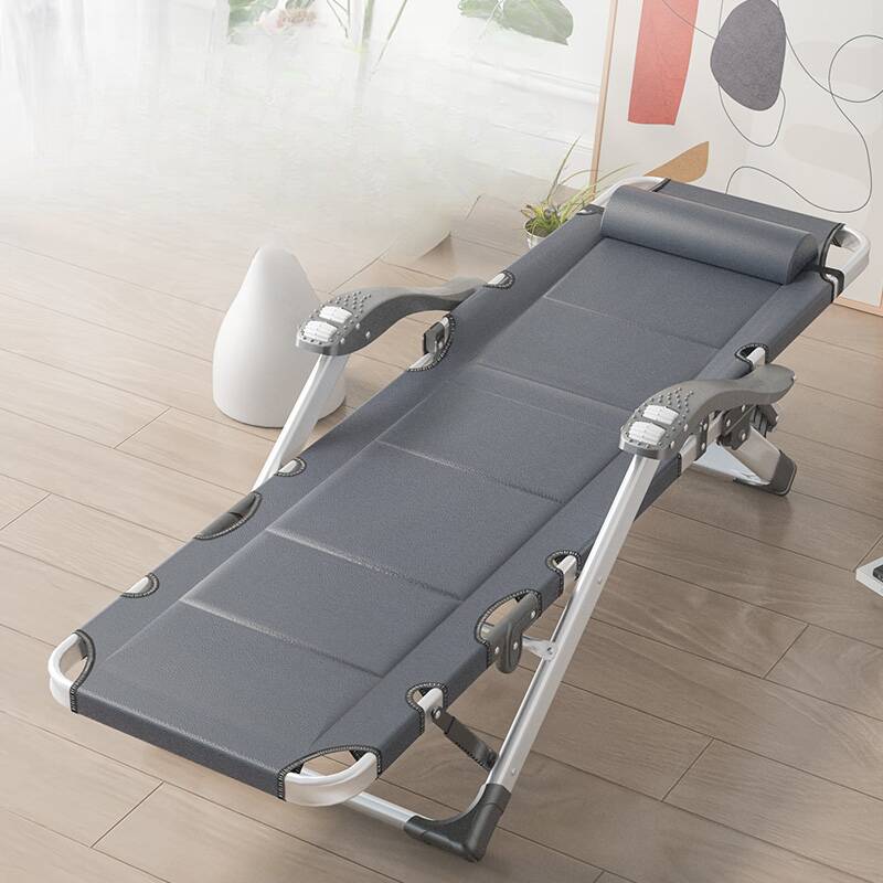 Reclining Chair with Silver Legs, Space-saving Foldable Design, and Headrest