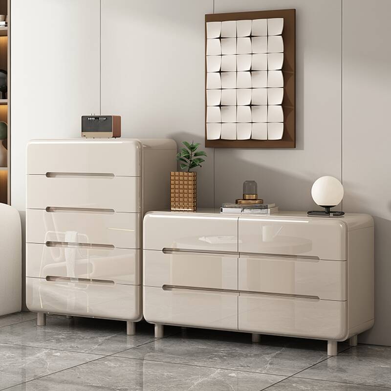 Off-White Simplistic Reclaimed Wood Double Dresser/Bachelor Chest/Lingerie Chest with 7/9/6 Drawers in Horizontal/Vertical Orientation