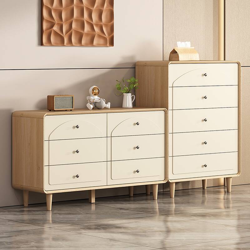 Light Yellow Simplistic Reclaimed Wood Double Dresser/Lingerie Chest/Bachelor Chest with 6/5/4 Drawers in Vertical/Horizontal Orientation