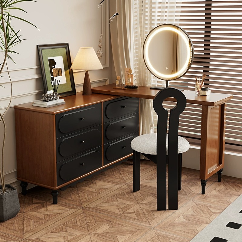 2-in-1 Multiple Colour Vanity Set for Sleeping Room with Drawers in a Modern Style