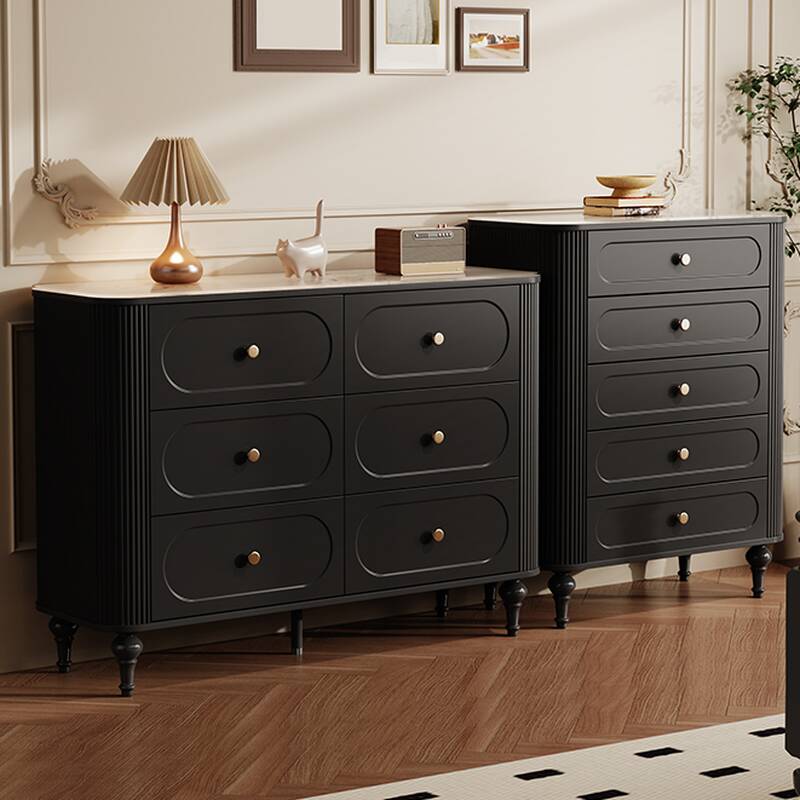 Wood Ink Horizontal/Vertical Console Dresser/Semainier with 5 Drawers/6 Drawers/7 Drawers in a Modern Simple Style