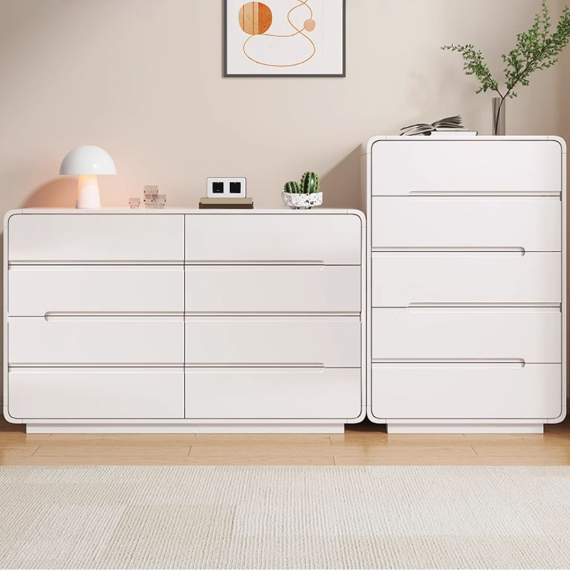 Simplistic White Horizontal/Vertical Reclaimed Wood Double Dresser/Bachelor Chest/Lingerie Chest with 6 Drawers/8 Drawers/4 Drawers