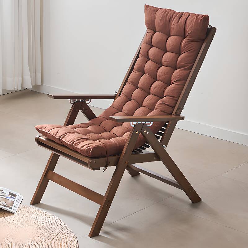 Sepia Legged Arm Recliner with Pop Up Foldable Design and Foot Stand