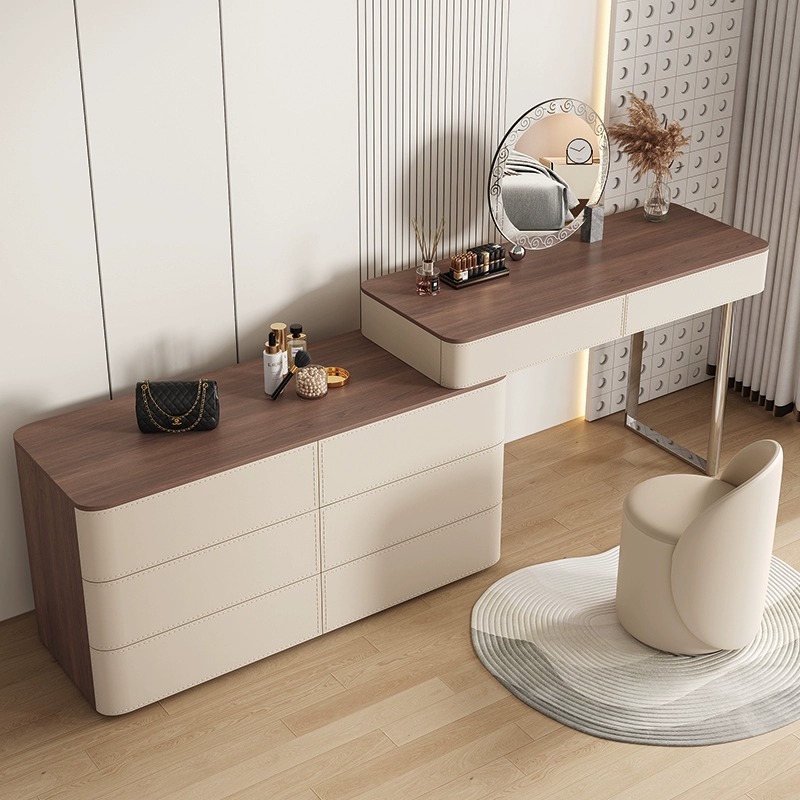 Scalable 2-in-1 Vanity Set with Adjustable Touch and Brightness Lighting System for Sleeping Room