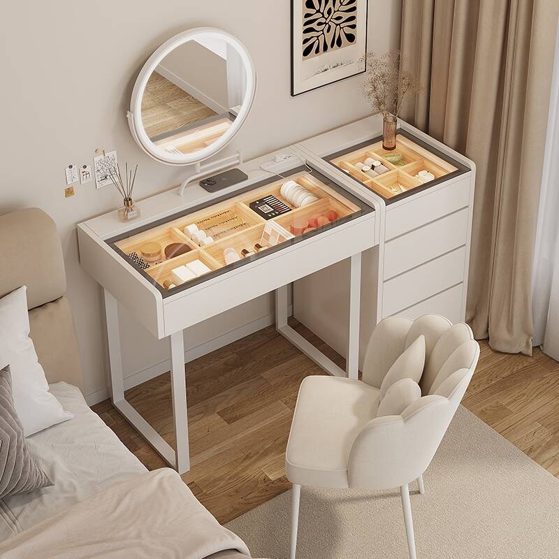 2-in-1 Push-Pull Vanity Set for Sleeping Room