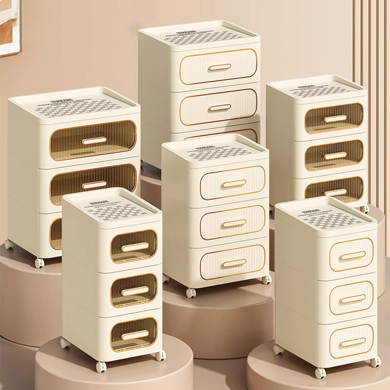 Simplistic Plastic & Acrylic Lingerie Chest with Caster Wheels