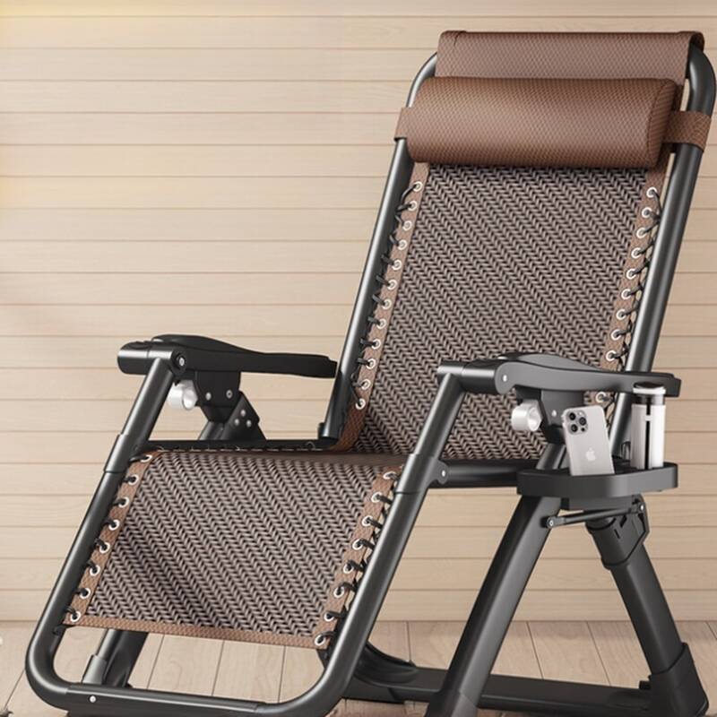 Trendy Solid Colour Arm Recliner in Sepia with Alloy Frame, Non-Rocking Base, Locking Back Angle, and Removable Back