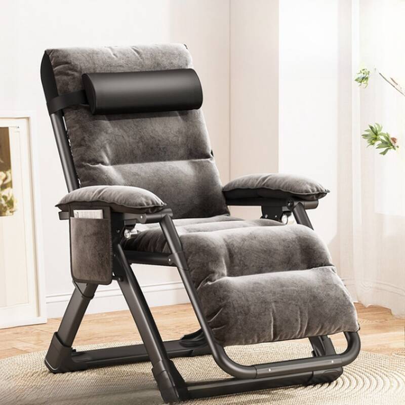 Trendy Solid Colour Arm Recliner with Midnight Black/Sepia Upholstery, Alloy Frame, Non-Rocking Base, Locking Back Angle, and Removable Back