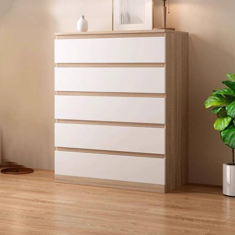 Chalk Simple Lumber Horizontal Double Dresser/Bachelor Chest/Lingerie Chest with 5/4/6 Drawers