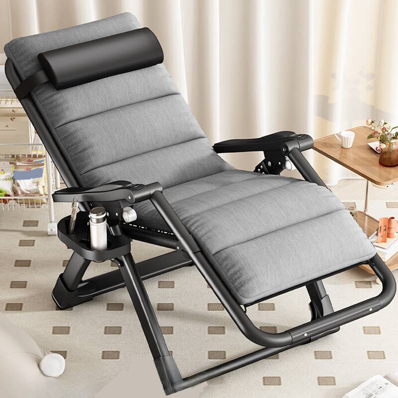 Stitch-tufted Recliner Chair with Locking Back Angle, Independent Foot Movement, Alloy Frame and Detachable Cushion in Olive Green/Dove Grey, Standard (No Motion) Base