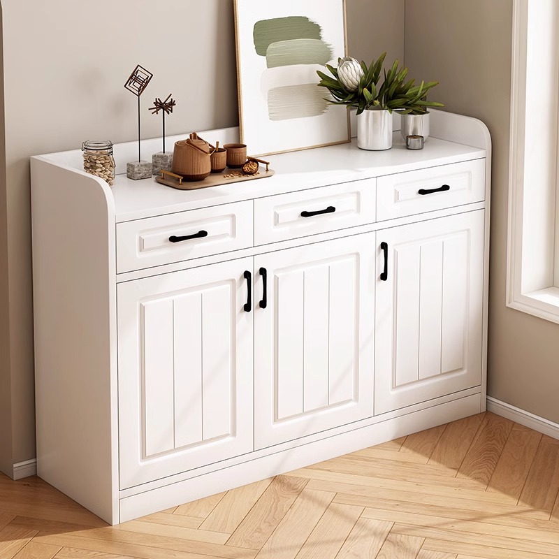 Trendy 2 Tiers 2 Interior Shelves Wardrobe Chest Of Drawers for Parlor with 2 Drawers & 2 Cabinets